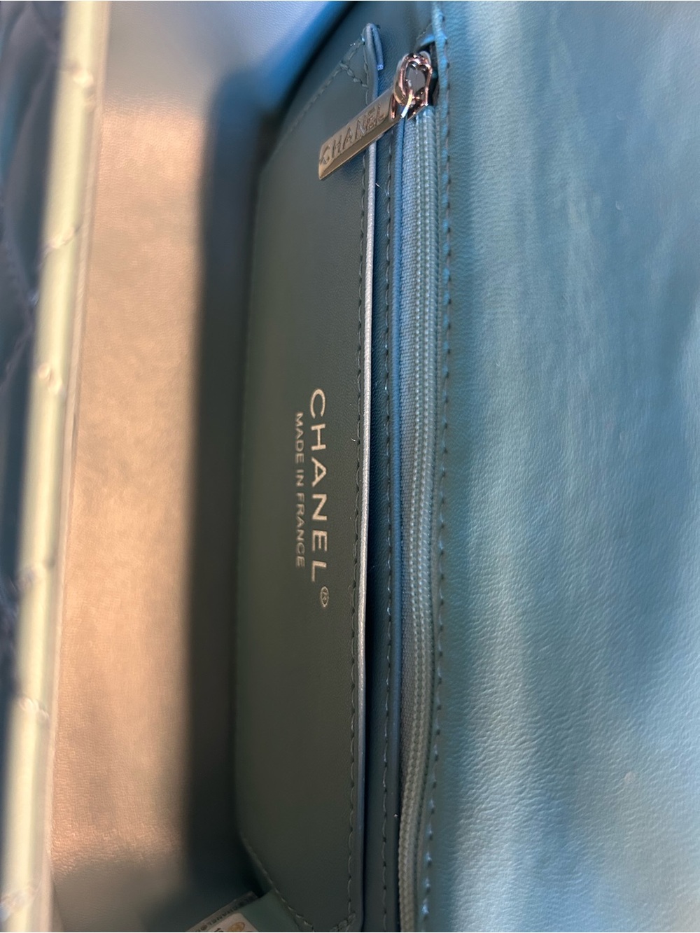 Mini Flap in Light Blue Lambskin - Picture 5 of 8